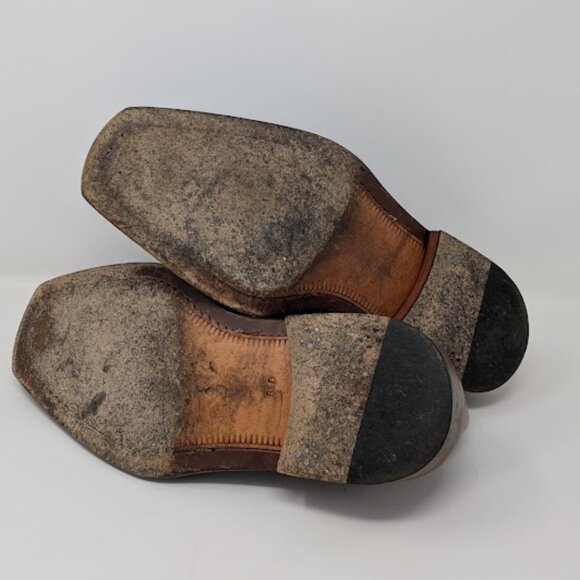 Canali Made in Italy Leather Derby Boots Brown Men’s Dress Shoes Sz 8.5 - Picture 7 of 7